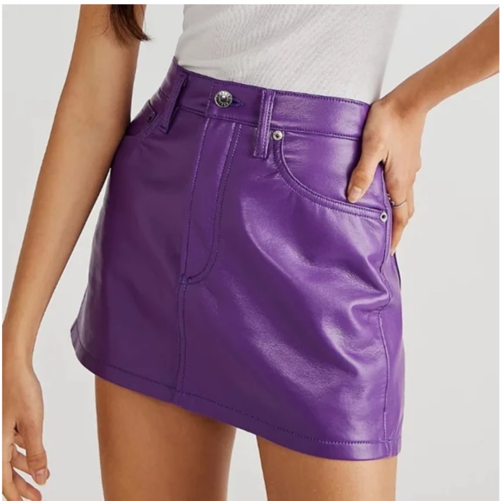 Agolde Purple Mini Skirt - size 29